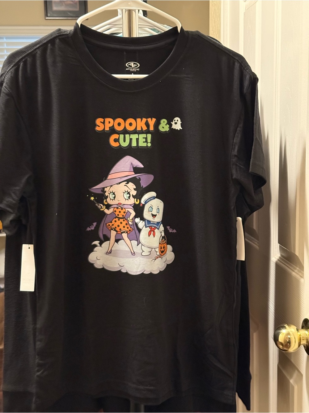 BNWT Betty Boop and Ghostbusters Spooky & Cute Black Tee